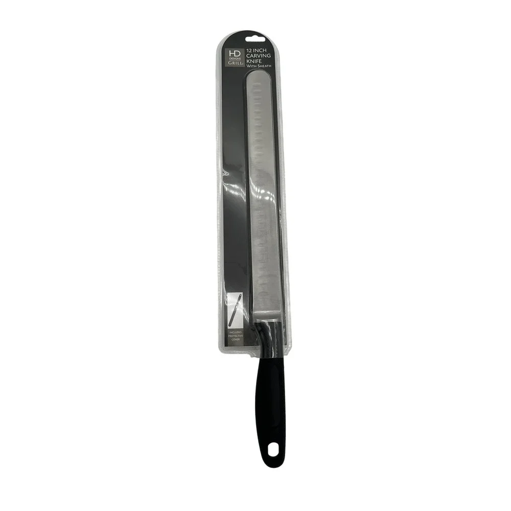 HD Designs Grill 12 Inch Carving Knife‎ Stainless Steel with Sheath Protective